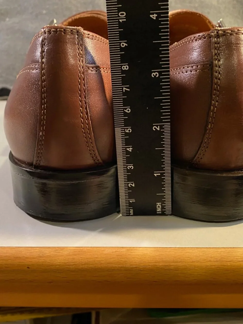 Broletto - Sz 11M - Men's Brown Leather Single Monk Strap Dress Shoes - Italy